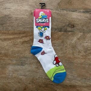 5/$20 NEW Women's 6-9.5 White The Smurfs Smurfette Novelty Socks